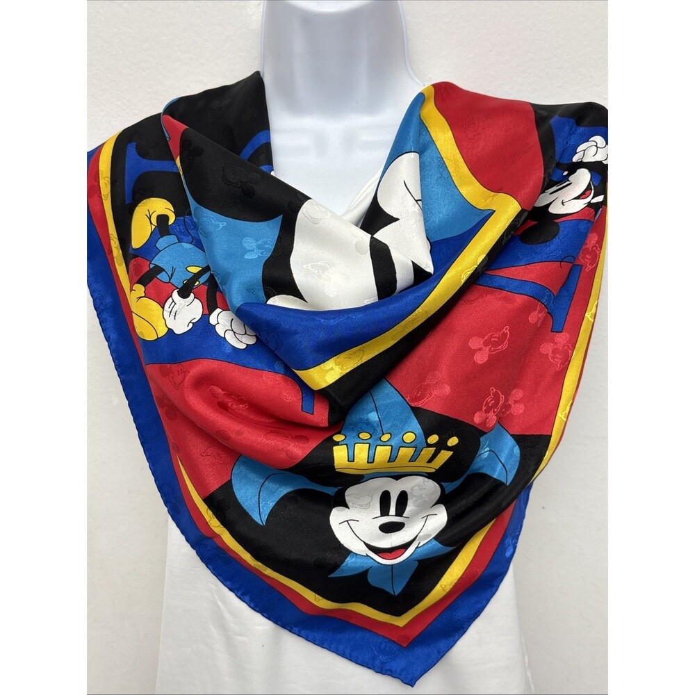 Mickey Mouse Disney polyester head scarf 31” square crown king jester